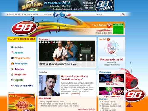 98FM lança novo portal online